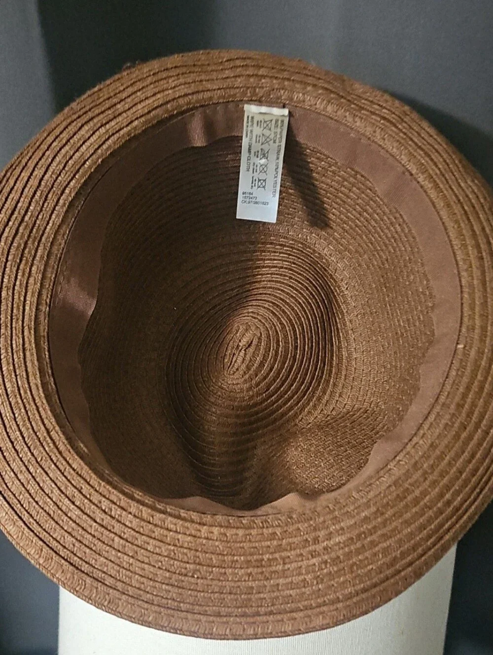 Deghner Inspired Brown Monogram Band Straw Hat